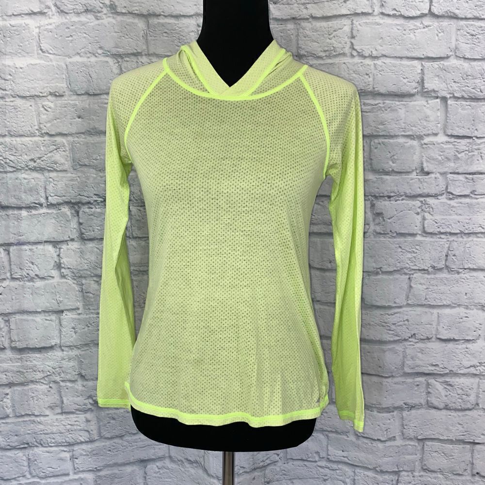 Avia dri fit sheer fitted hoodie mellow yellow sz small women